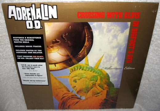 ADRENALIN OD "Cruising With Elvis In Bigfoots UFO" LP (BC) Black